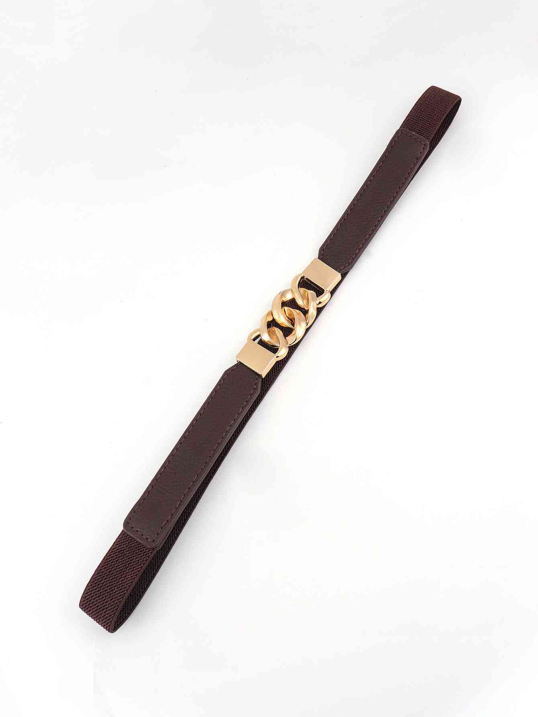 ElegantStyle Zinc Alloy Buckle Stylish Elastic PU Fashion Belt