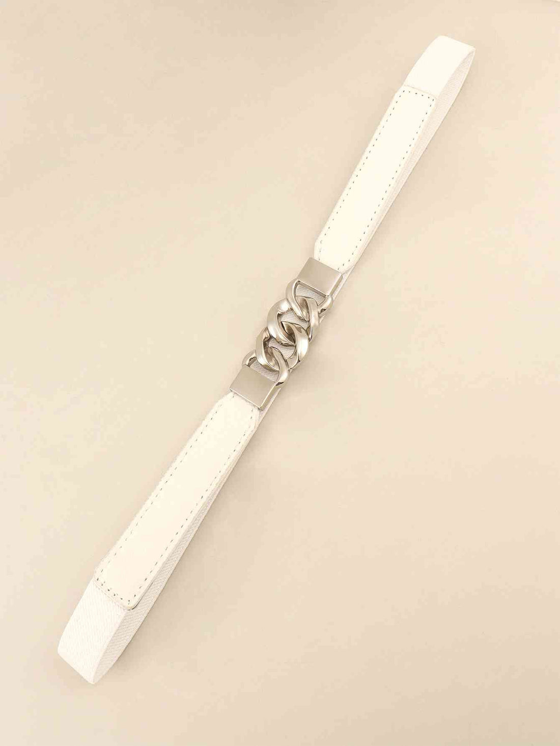 ElegantStyle Zinc Alloy Buckle Stylish Elastic PU Fashion Belt