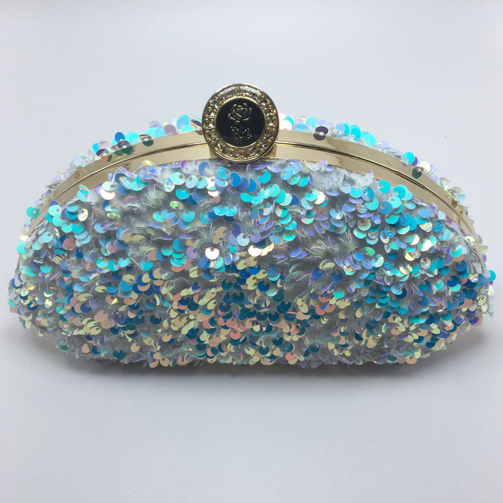 Sequined laser iridescent multi-color fashionable cosmetic bags