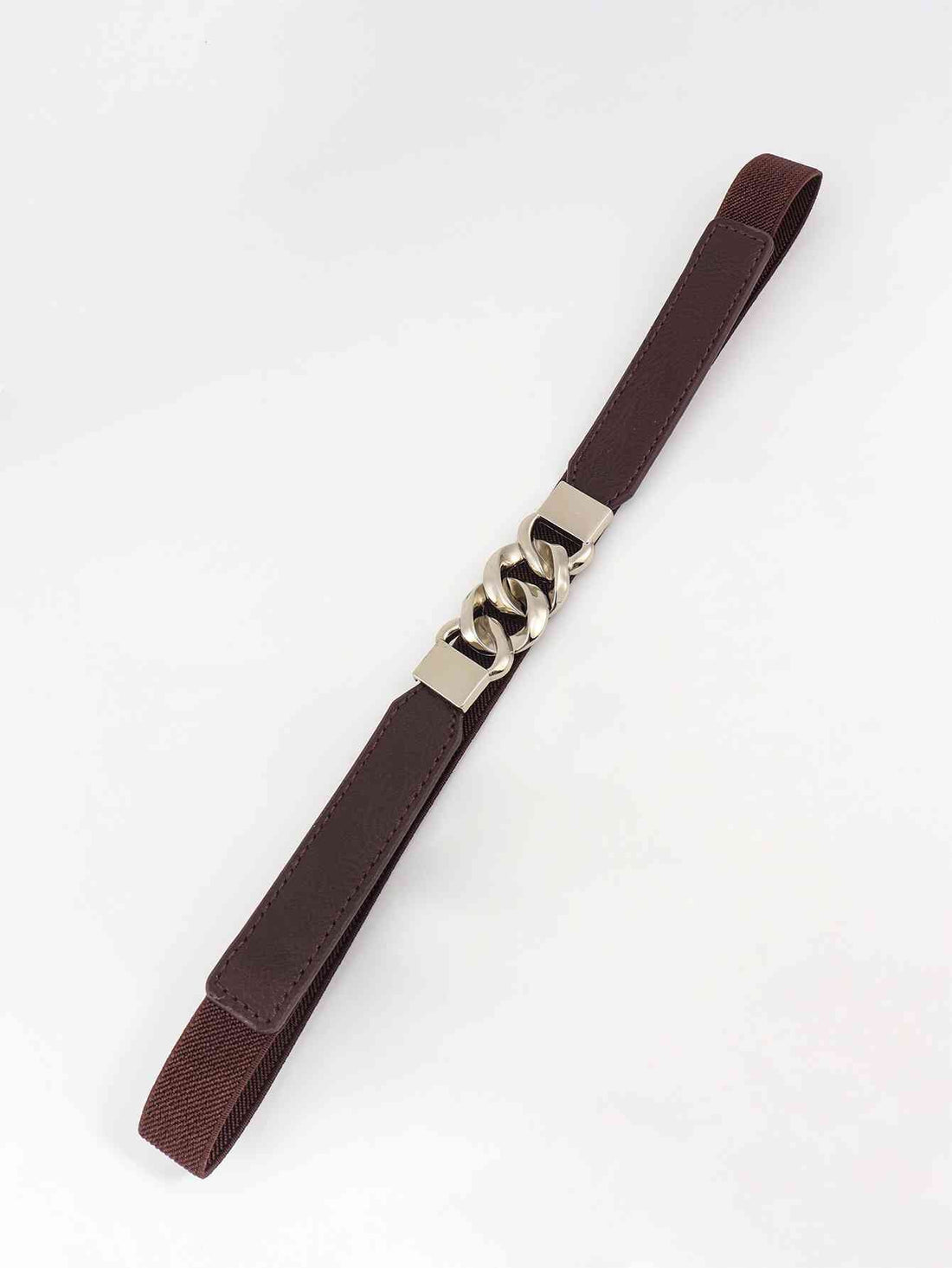 ElegantStyle Zinc Alloy Buckle Stylish Elastic PU Fashion Belt