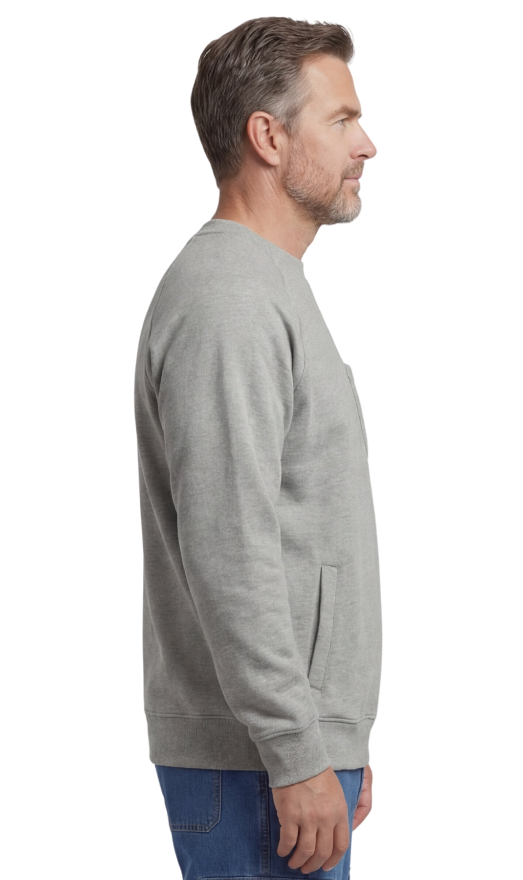Men's 3-Pocket Fleece Sweatshirt with Raglan Seams