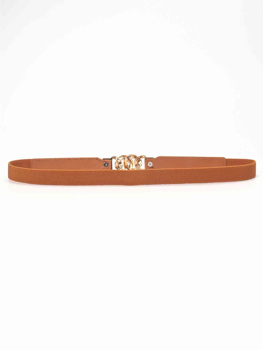 ElegantStyle Zinc Alloy Buckle Stylish Elastic PU Fashion Belt