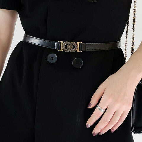 ElegantStyle Alloy Buckle Chic Versatile PU Fashion Belt Accessory