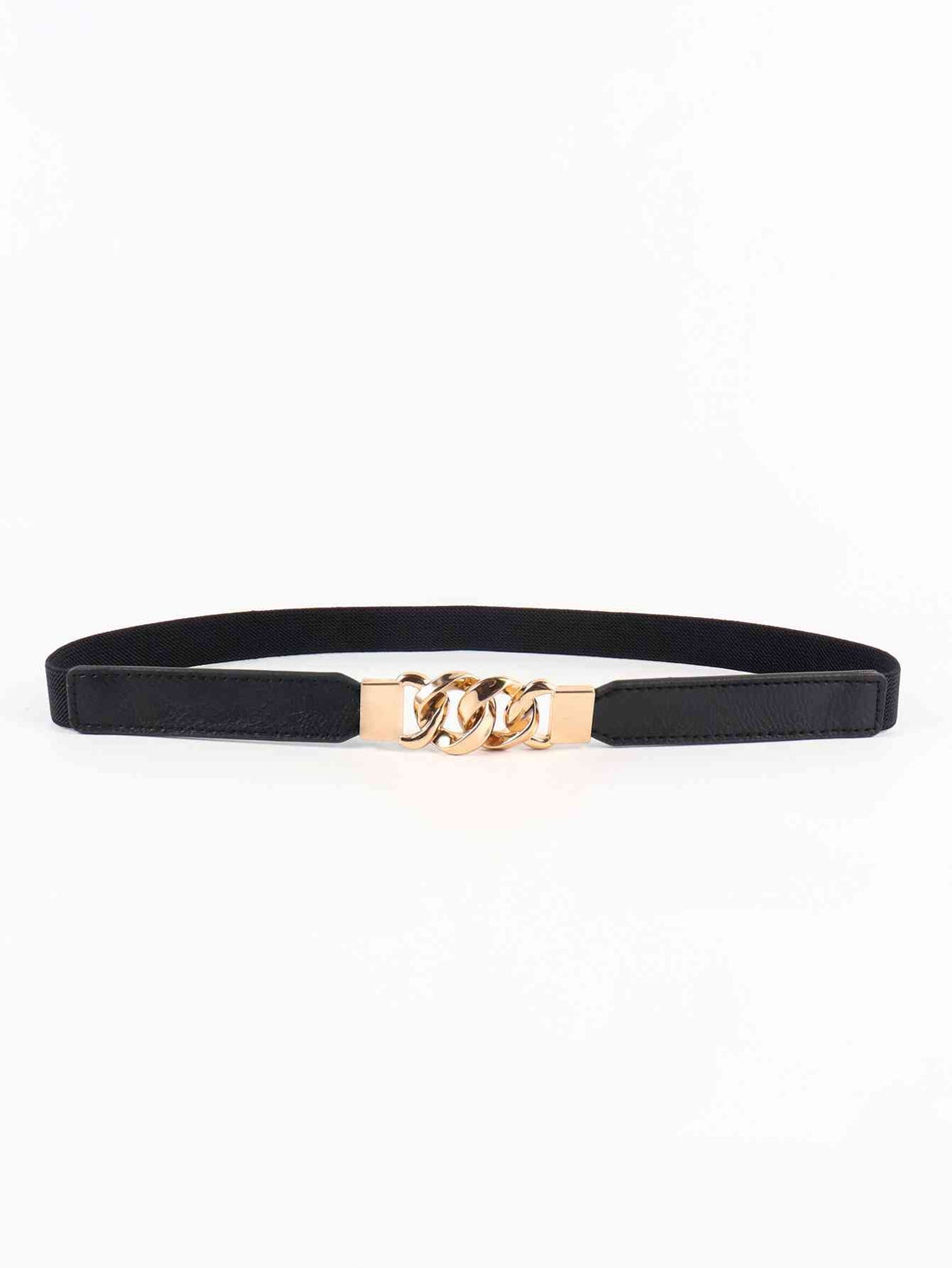 ElegantStyle Zinc Alloy Buckle Stylish Elastic PU Fashion Belt
