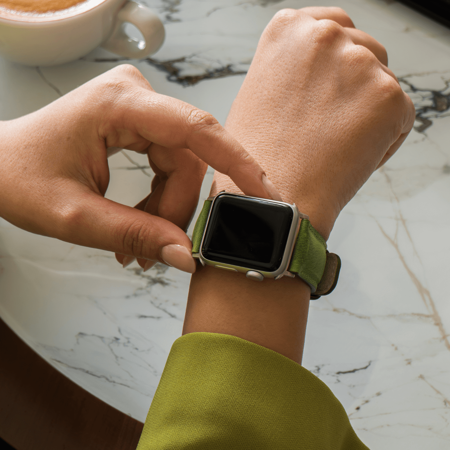 Luxury Double Wrap Rustic Brown Leather Apple Watch Band - San Diego