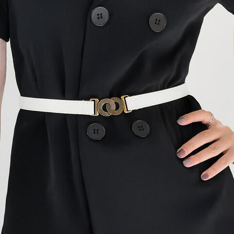 ElegantStyle Alloy Buckle Chic Versatile PU Fashion Belt Accessory