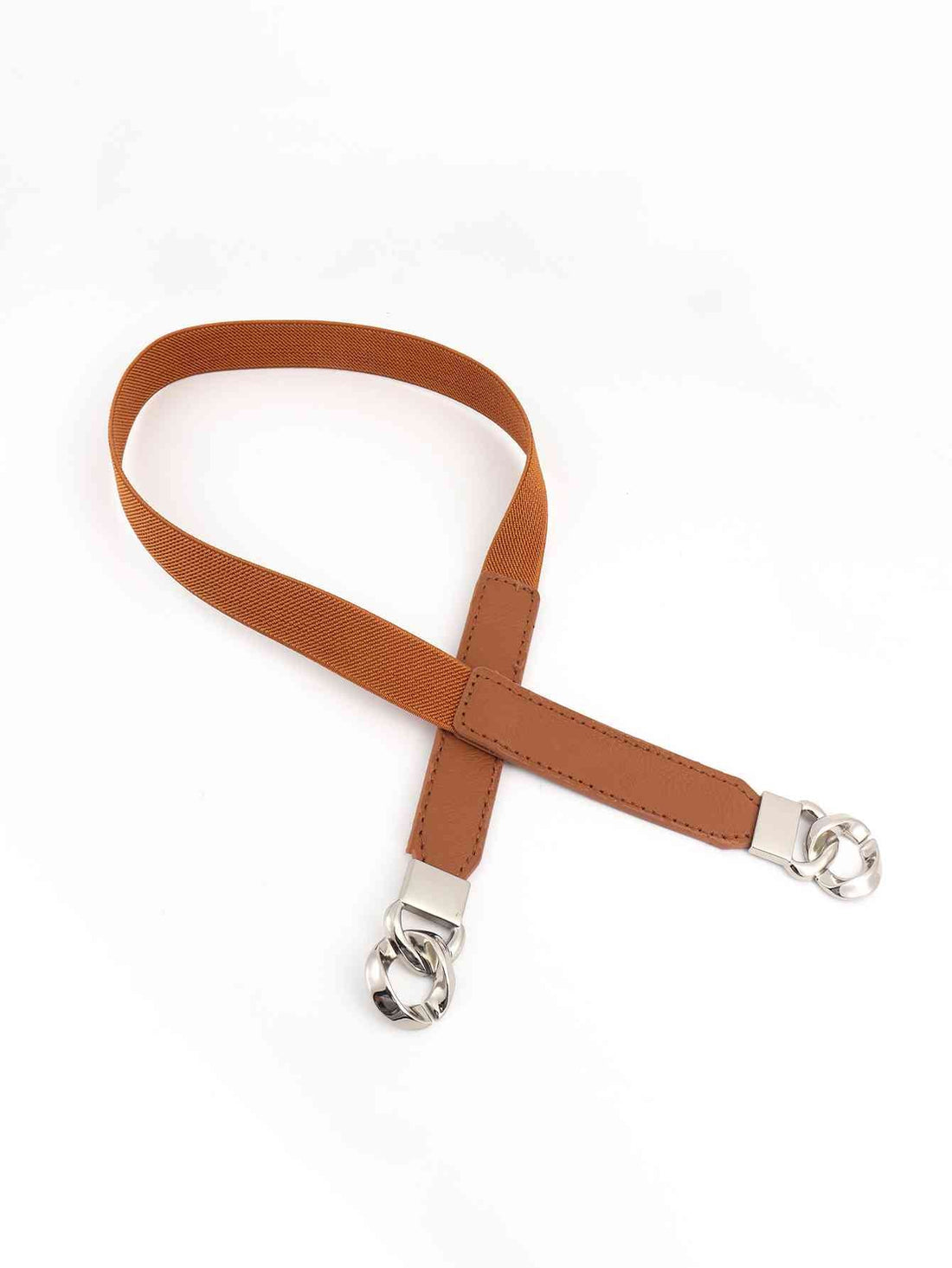 ElegantStyle Zinc Alloy Buckle Stylish Elastic PU Fashion Belt