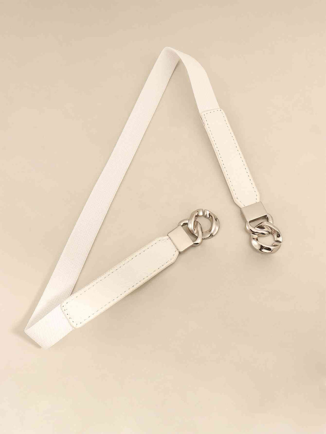 ElegantStyle Zinc Alloy Buckle Stylish Elastic PU Fashion Belt