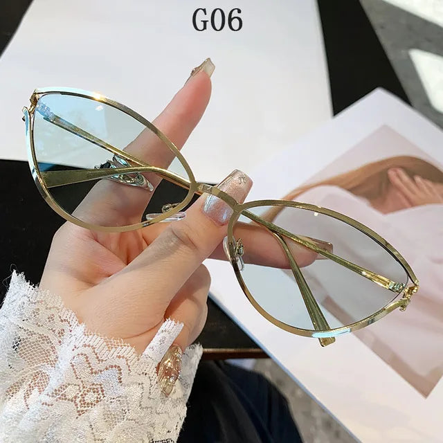 Women’s Cat Eye Vintage Trendy Luxury Vacation Sunglasses Eyewear