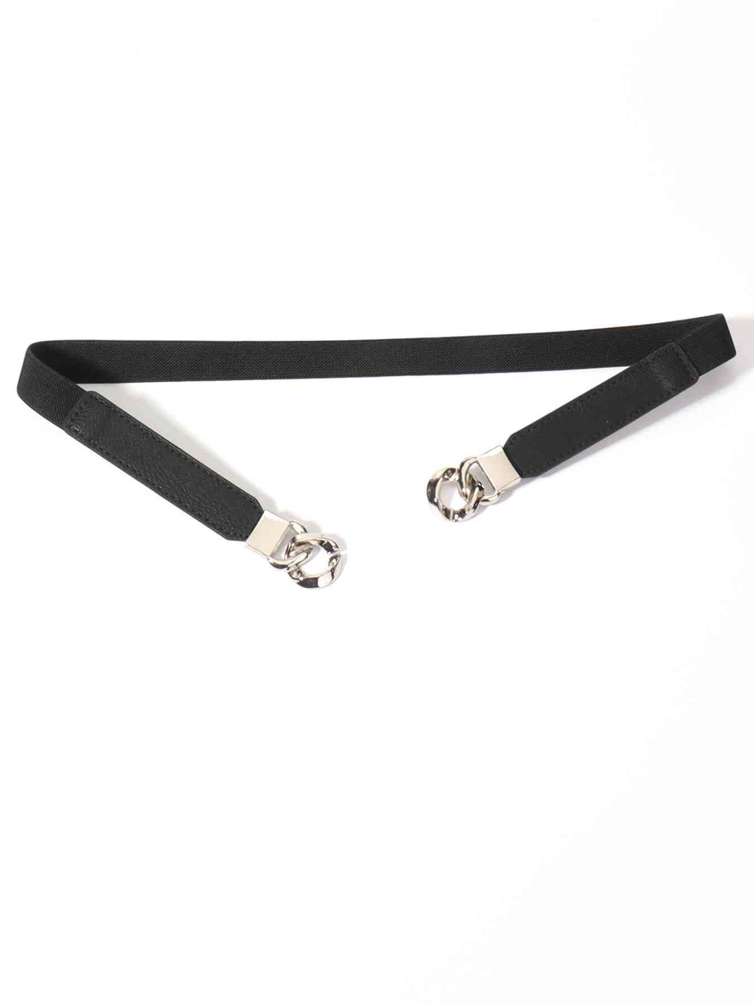 ElegantStyle Zinc Alloy Buckle Stylish Elastic PU Fashion Belt