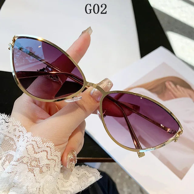 Women’s Cat Eye Vintage Trendy Luxury Vacation Sunglasses Eyewear