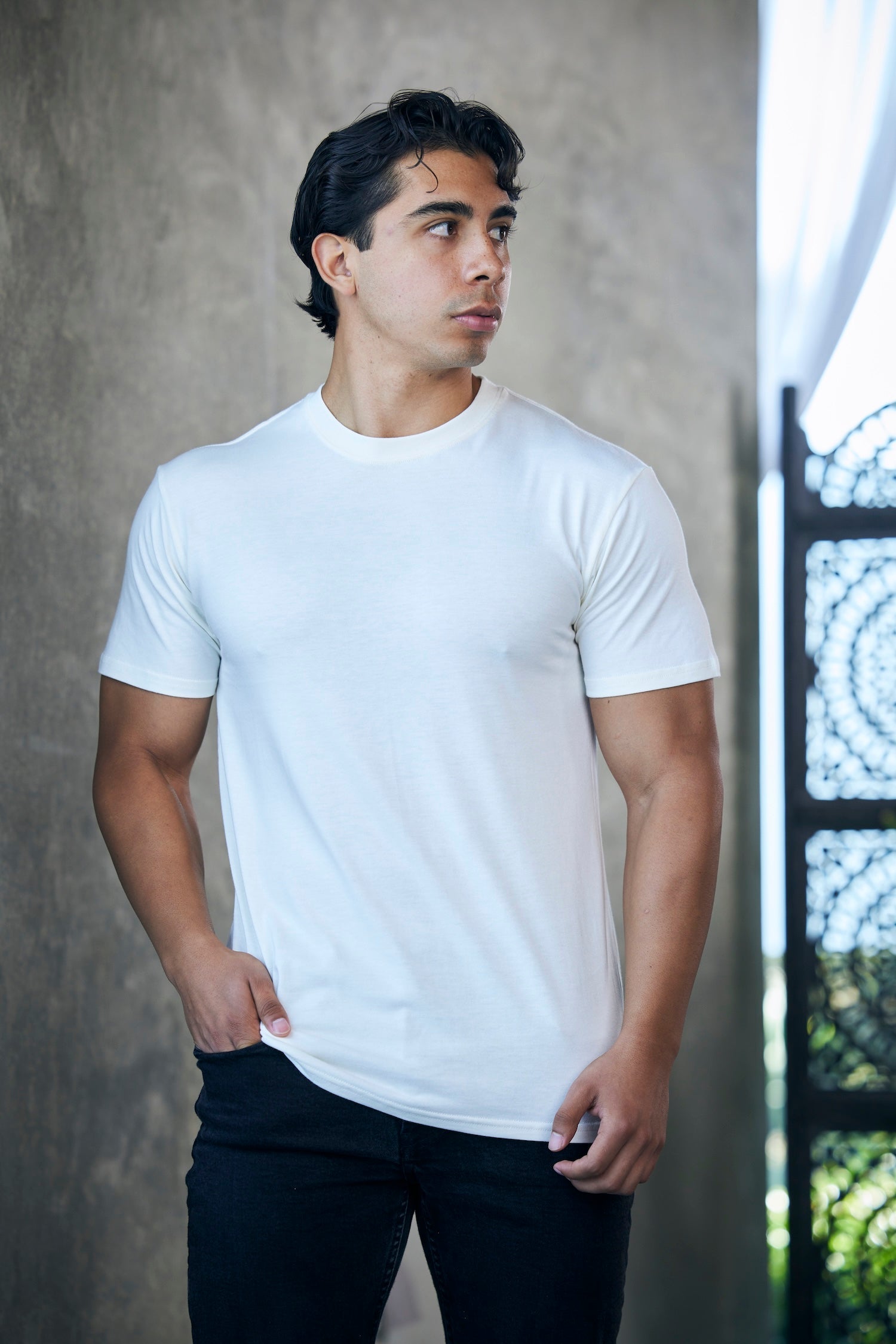 Men’s Bamboo Organic Cotton Classic Short Sleeve Casual T-Shirt