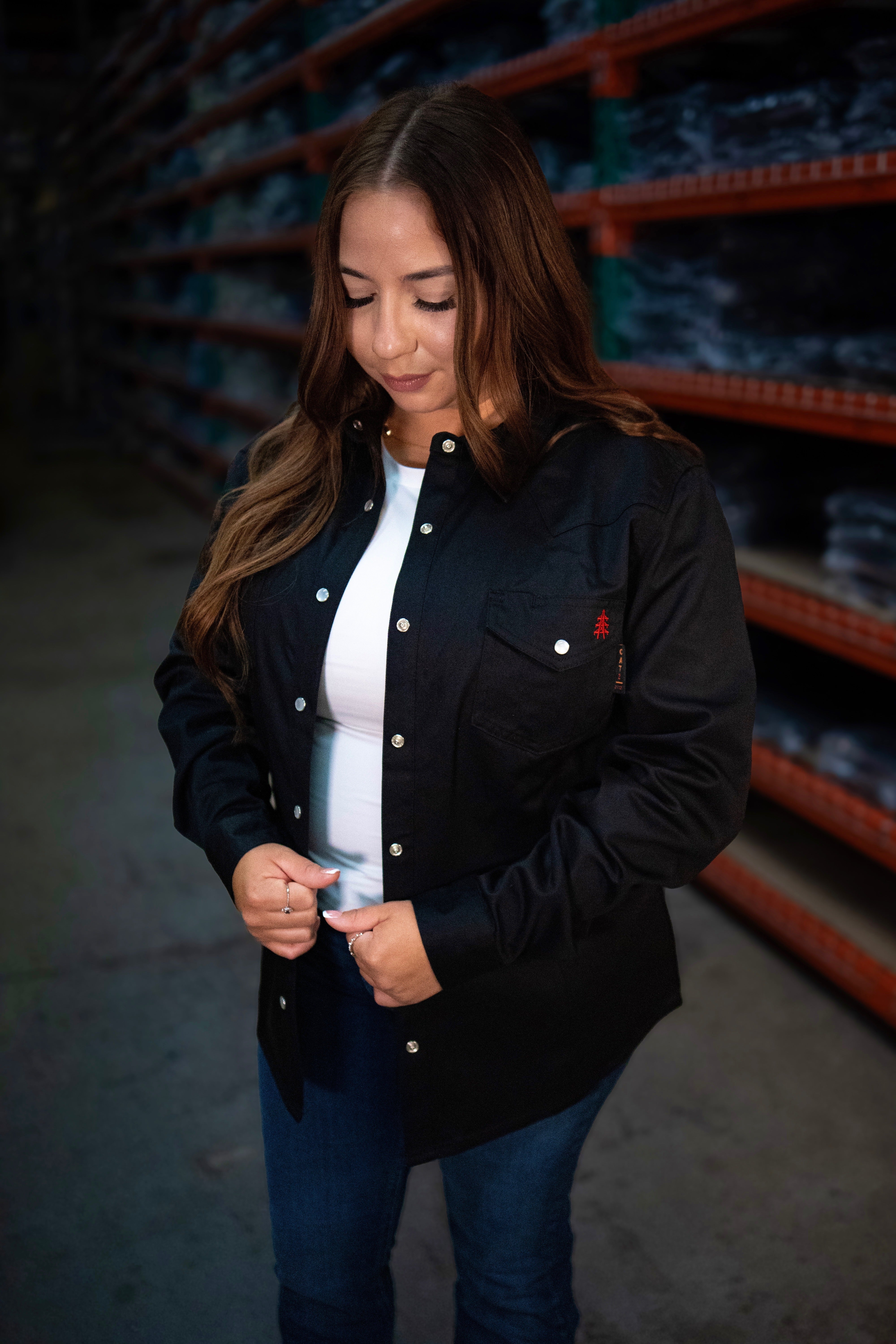 Women's FR Pearl Snap - Western Black