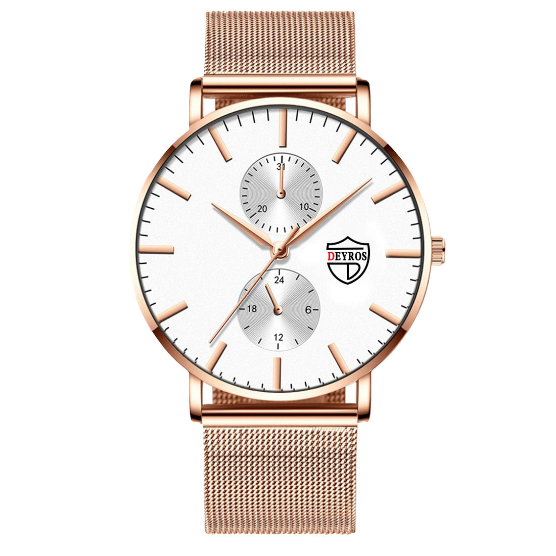 Black 3Bar Watch Men Women'S Watches Ladies Watch With Crystals  Fashion Stainless Steel Band Comfortable Wristwatch