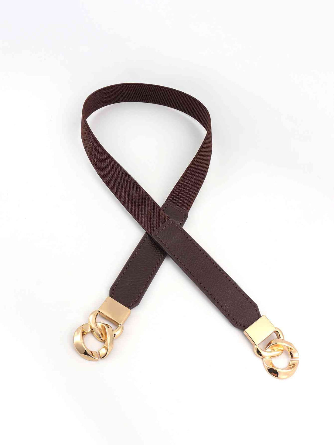 ElegantStyle Zinc Alloy Buckle Stylish Elastic PU Fashion Belt
