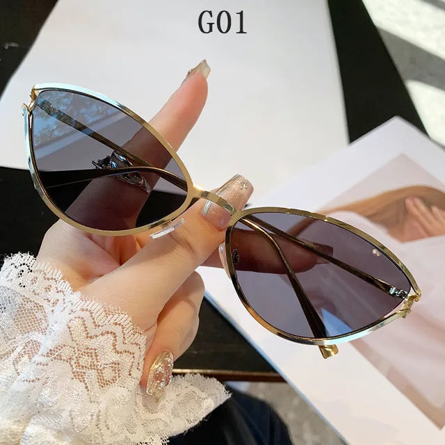 Women’s Cat Eye Vintage Trendy Luxury Vacation Sunglasses Eyewear