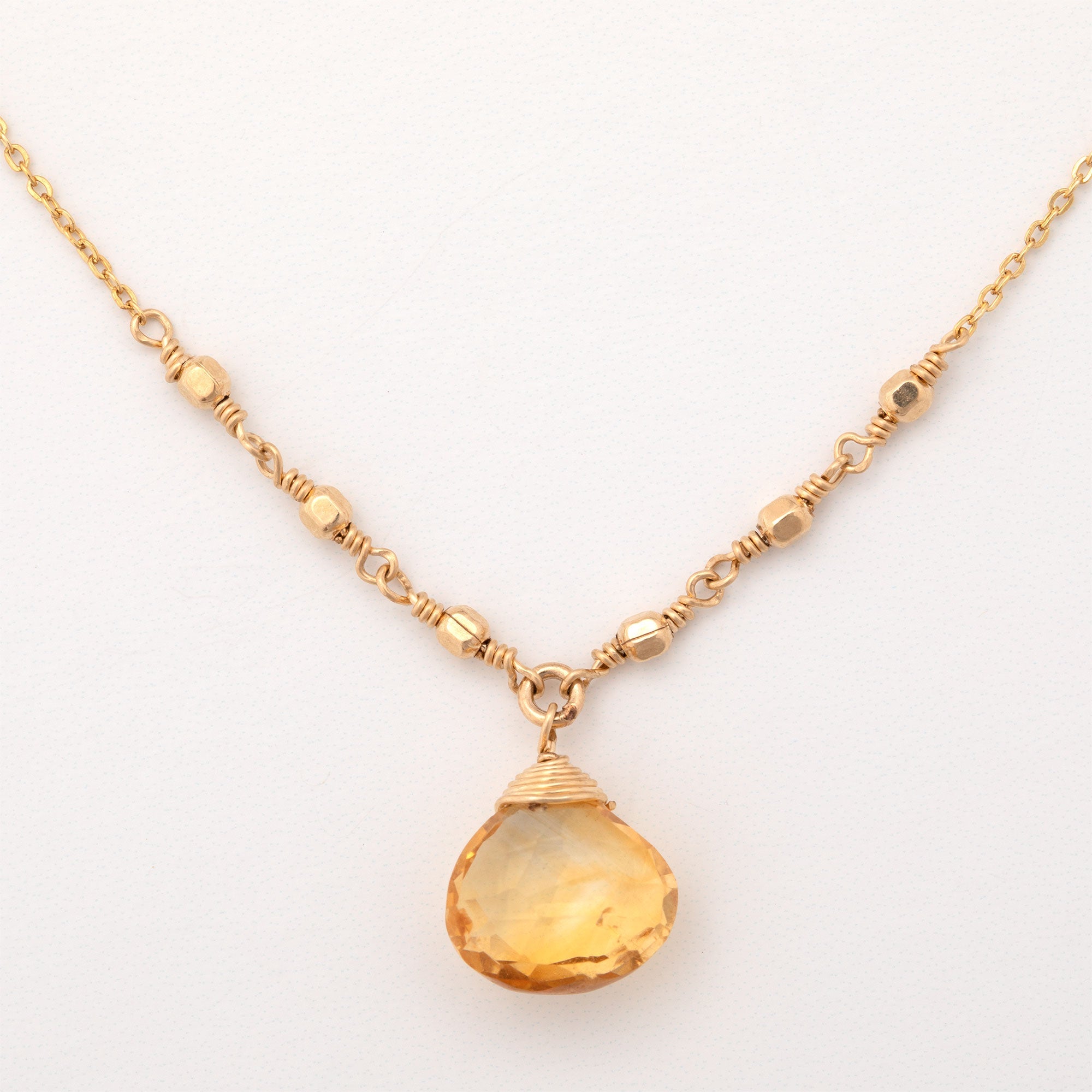 Gold Filled Necklace with Gemstone