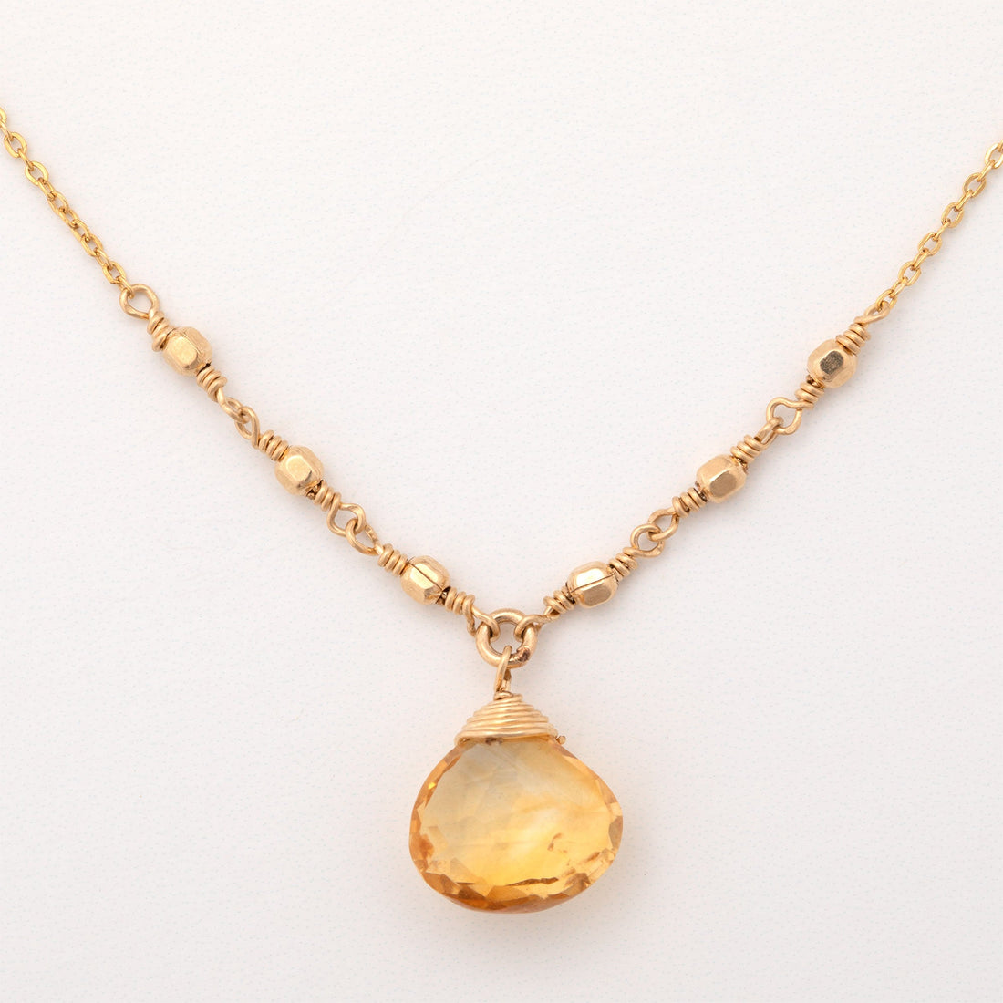 Gold Filled Necklace with Gemstone