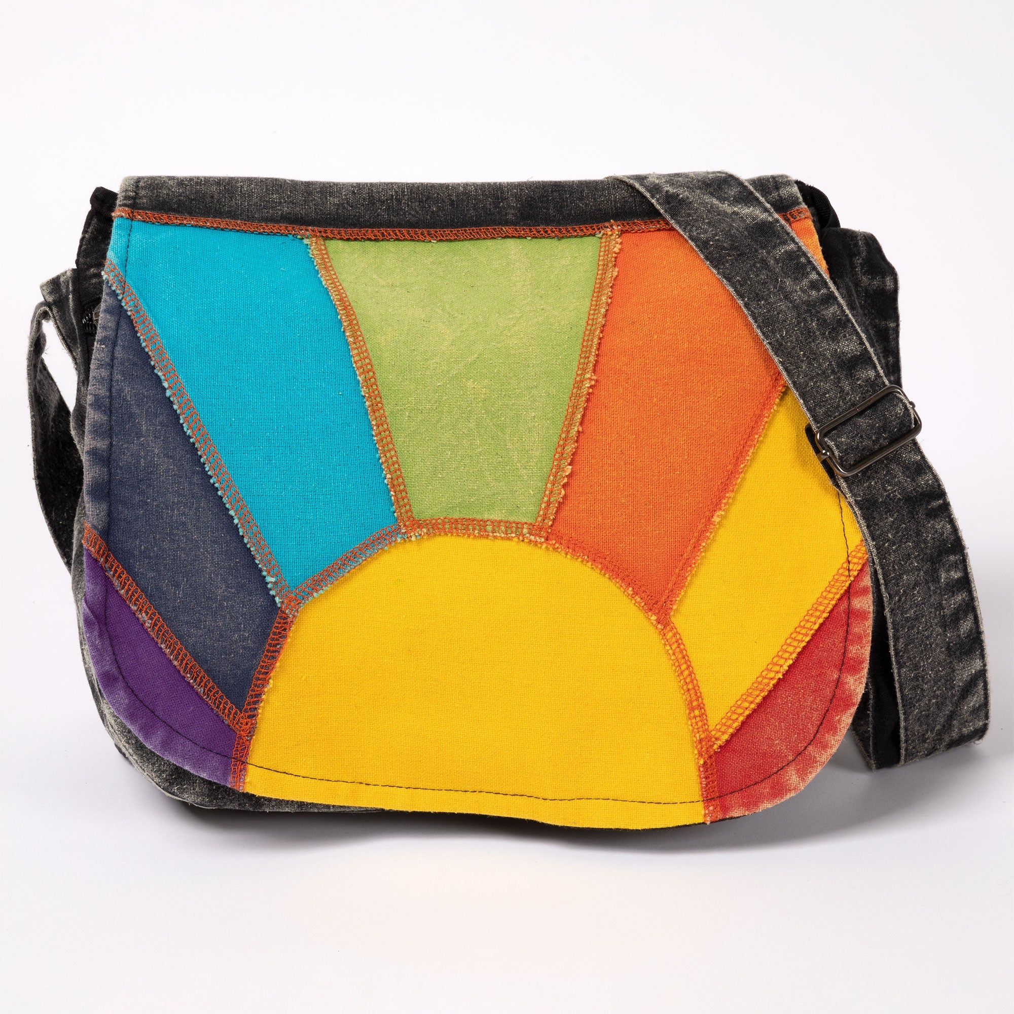 Rising Sun Stone Washed Messenger Bag