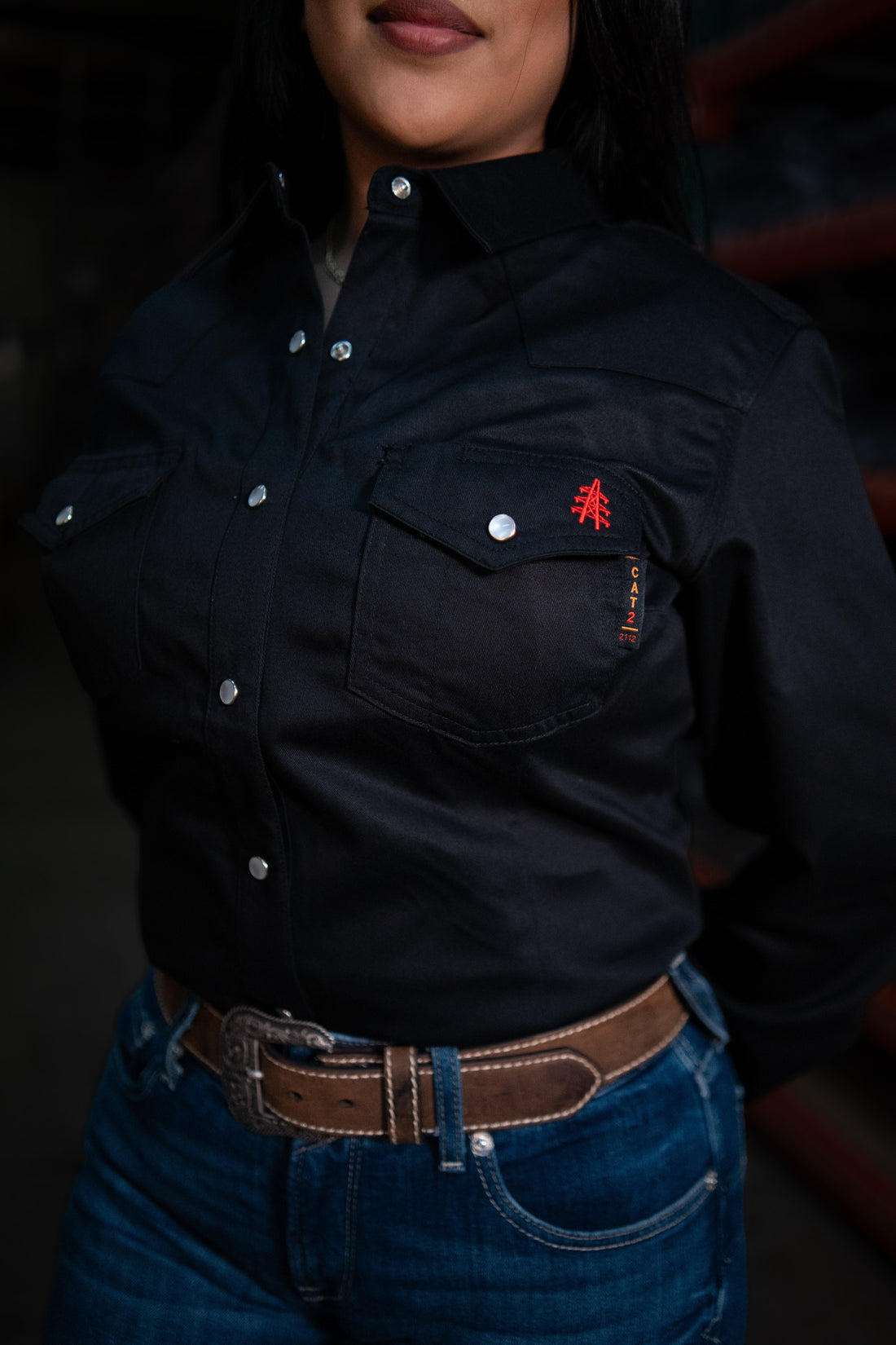Women's FR Pearl Snap - Western Black