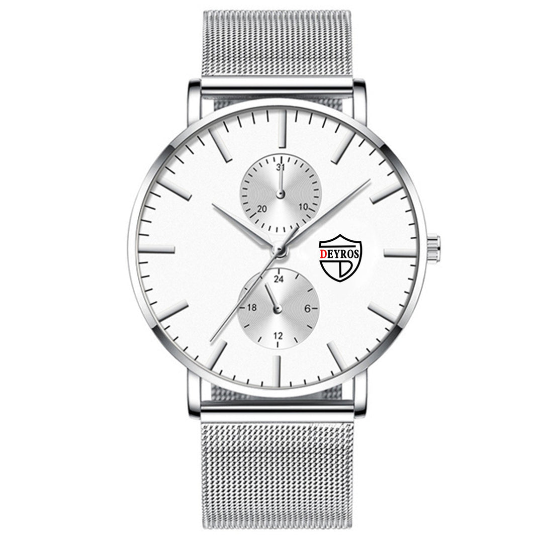 Black 3Bar Watch Men Women'S Watches Ladies Watch With Crystals  Fashion Stainless Steel Band Comfortable Wristwatch