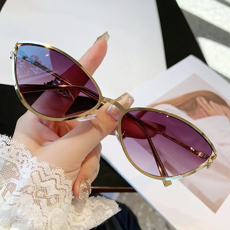 Women’s Cat Eye Vintage Trendy Luxury Vacation Sunglasses Eyewear