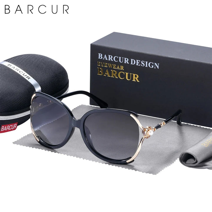 BARCUR Sunglasses Trendy Butterfly Design Fashion Women Sunglasses Polarized Lens Ladies Sun Glasses UV400 Protection for Hot Summer Days