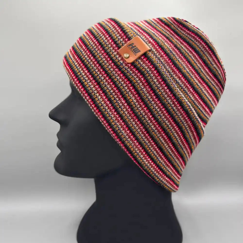 H Stitch Beanie, Multi Color Knit Winter Hats