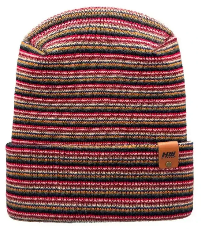 H Stitch Beanie, Multi Color Knit Winter Hats