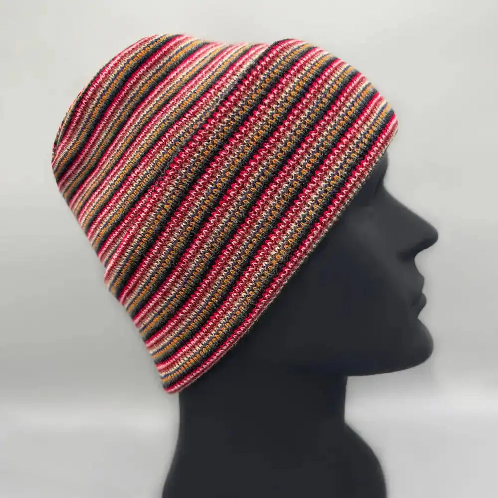 H Stitch Beanie, Multi Color Knit Winter Hats