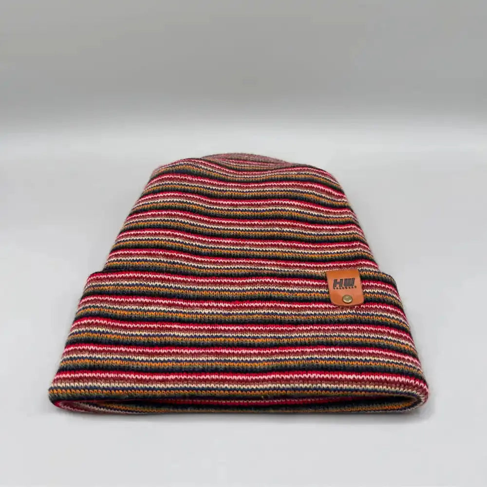 H Stitch Beanie, Multi Color Knit Winter Hats