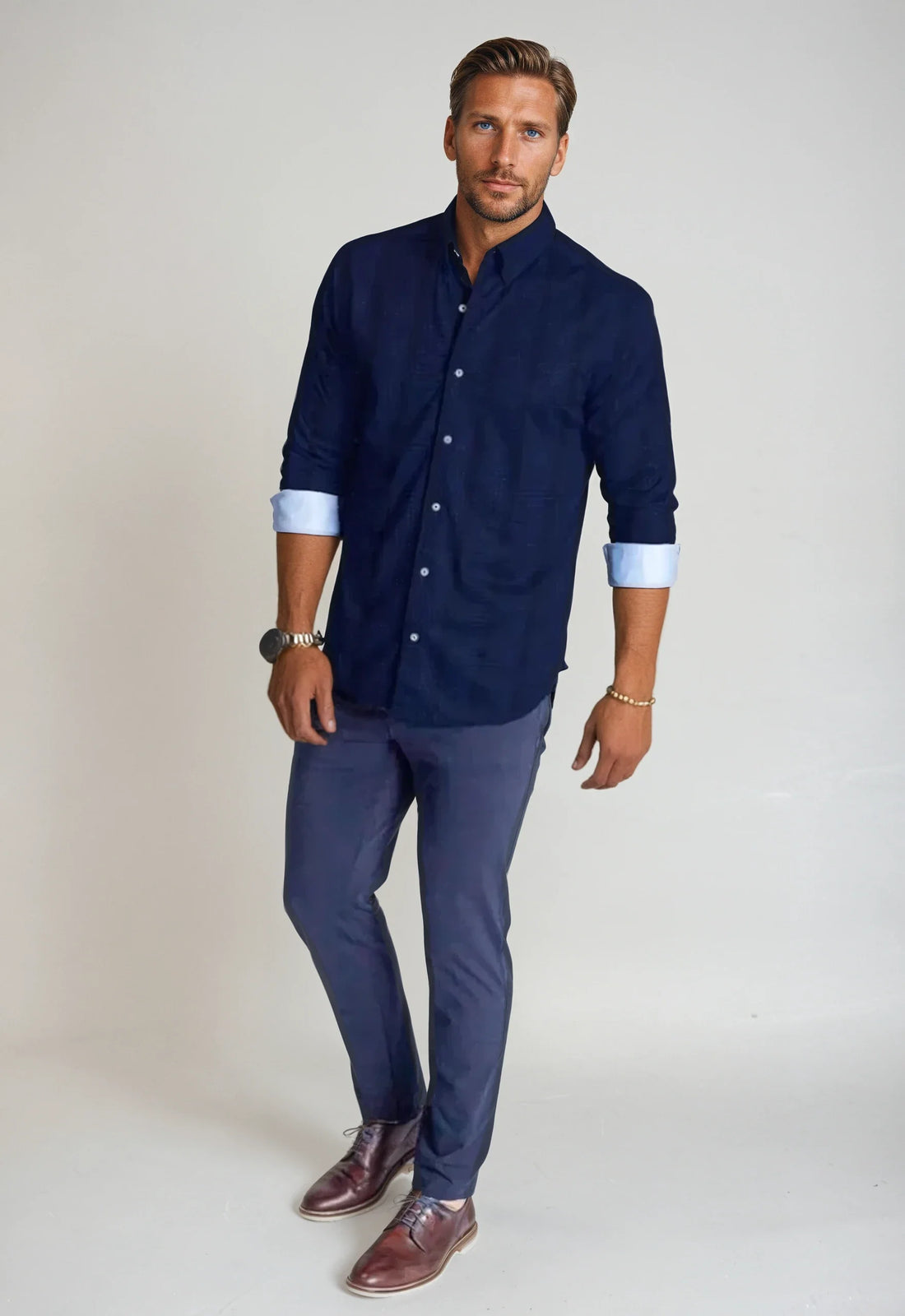 Moody Blues Plaid Long Sleeve Tech Shirt