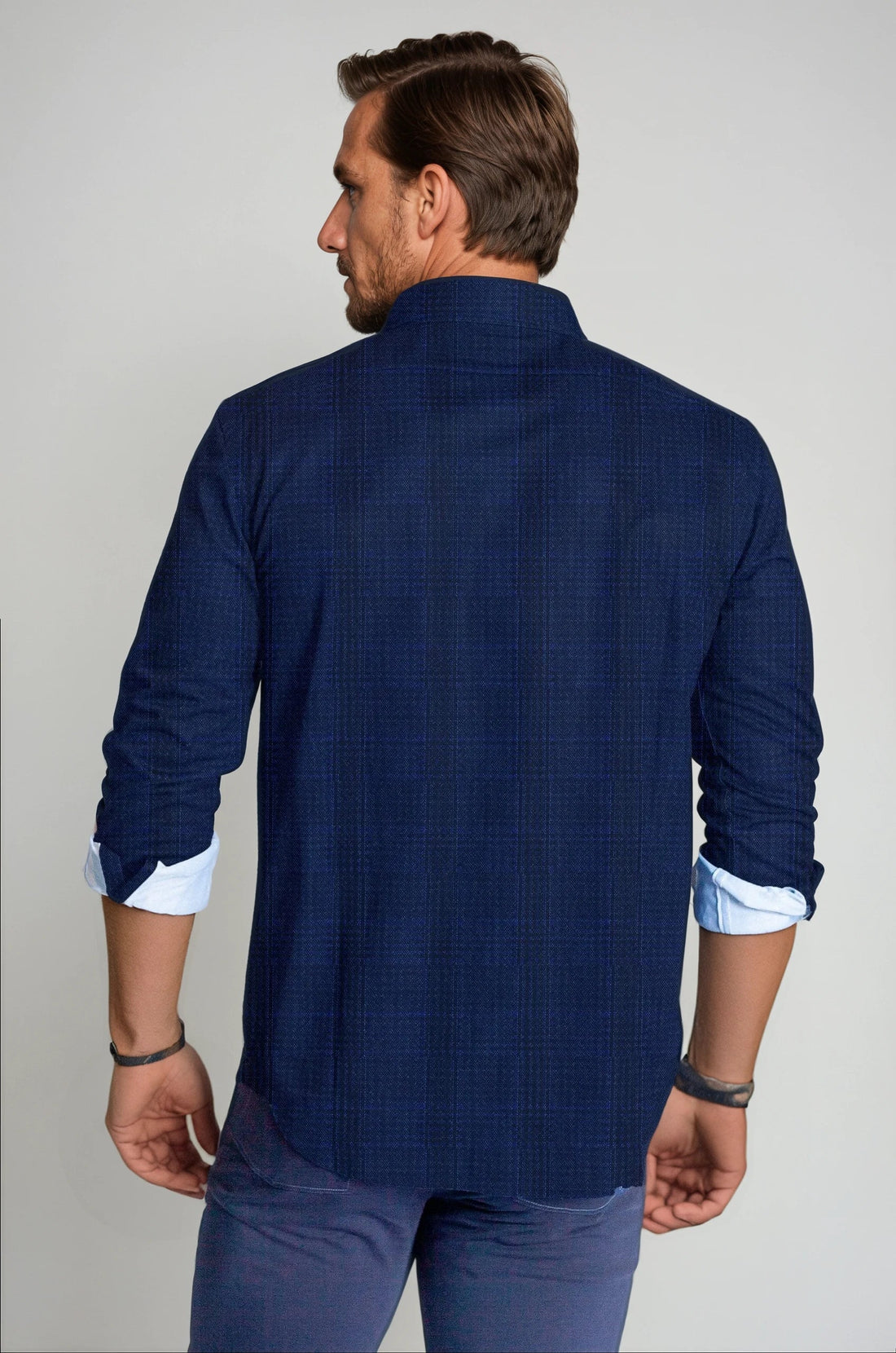 Moody Blues Plaid Long Sleeve Tech Shirt