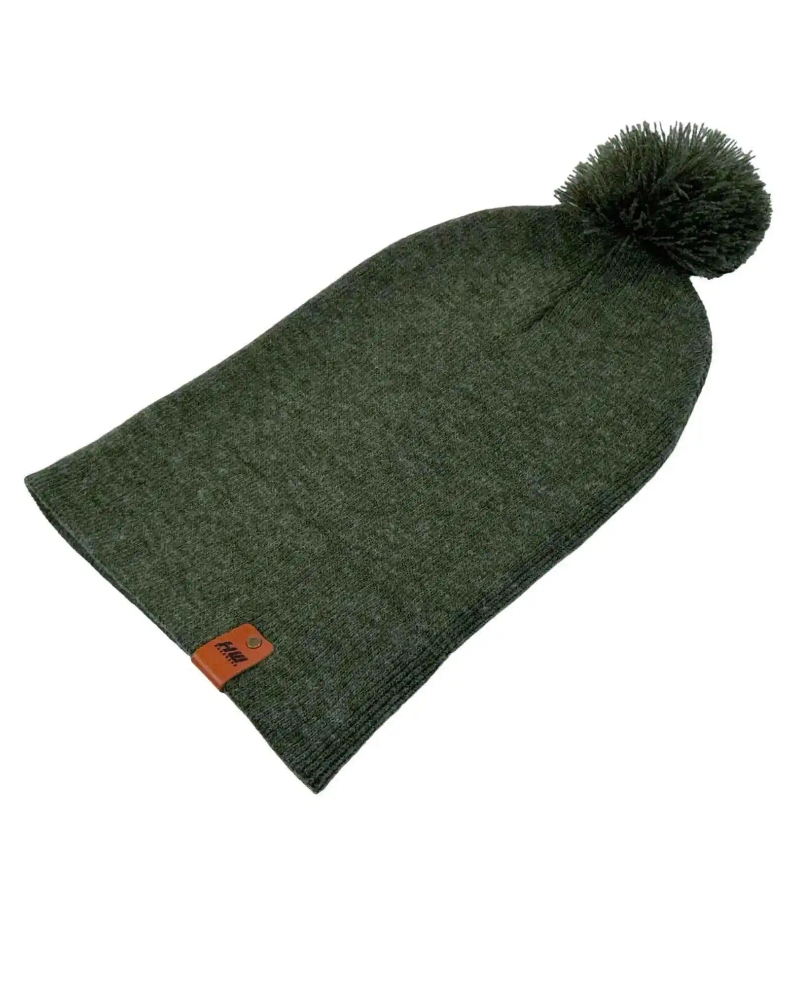 Classic Cuffed Pom Pom Beanie, Forest Green