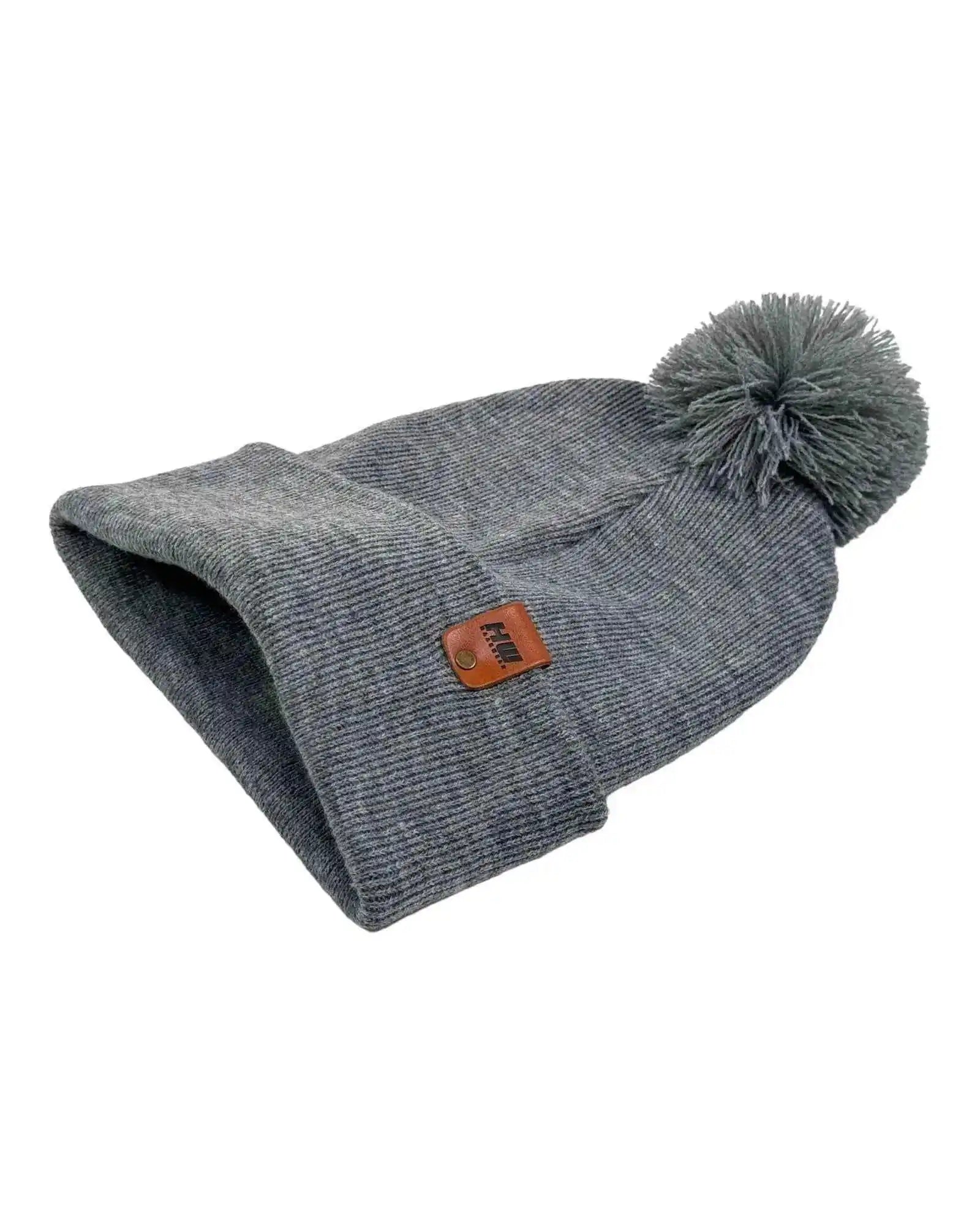 Classic Cuffed Pom Pom Beanie, Koala Gray