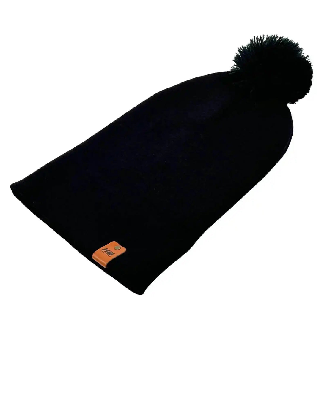 Classic Cuffed Pom Pom Beanie, Midnight Black