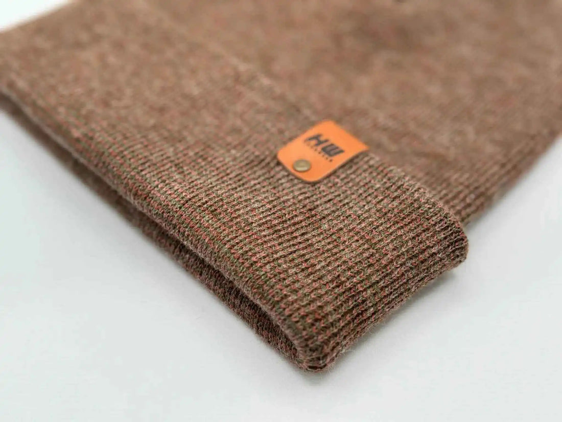 Classic Fusion Cuffed Beanie, Burgundy and Green