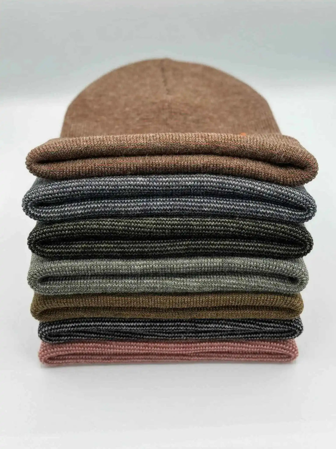 Classic Fusion Cuffed Beanie, Burgundy and Green
