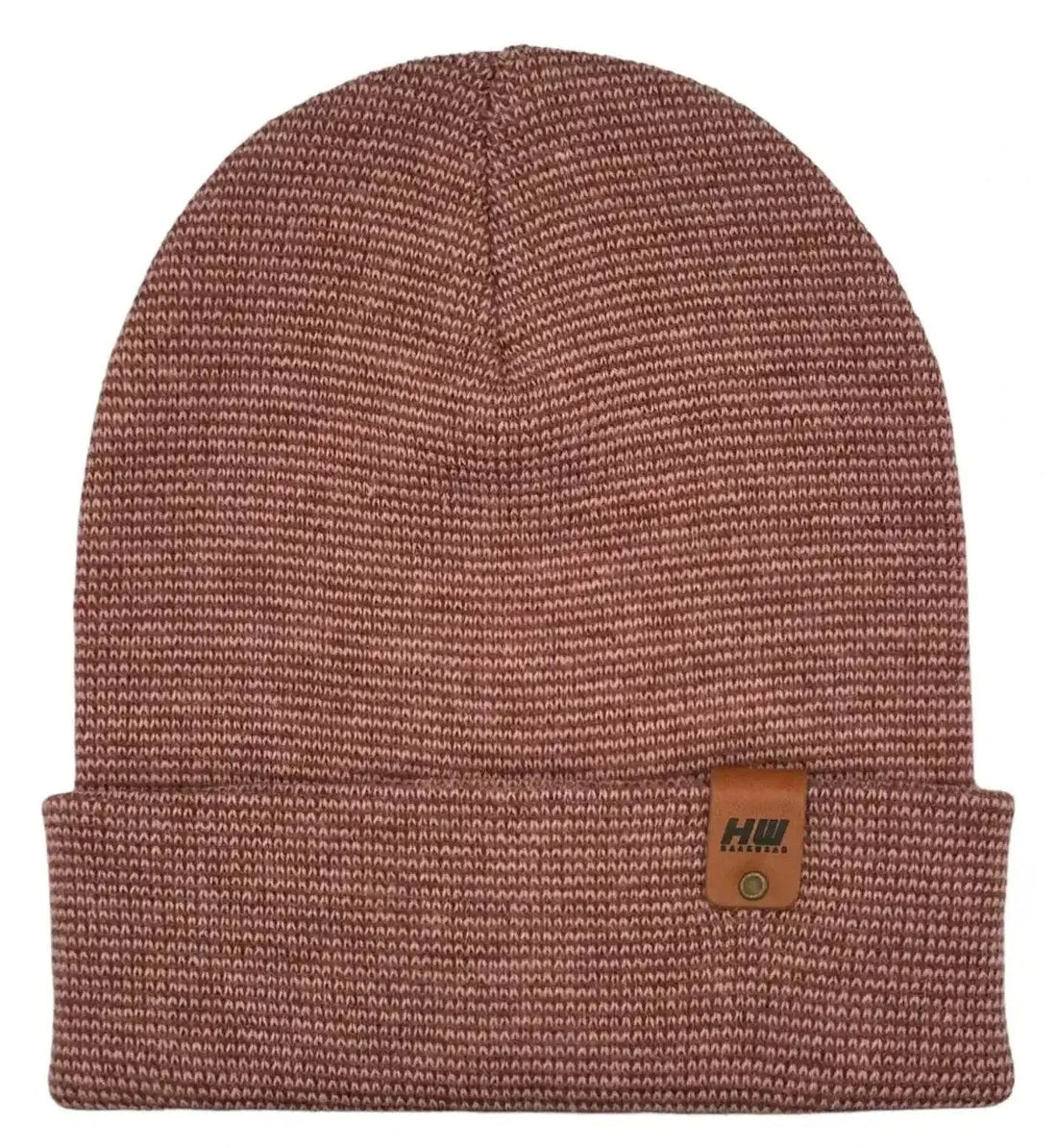 Classic Fusion Cuffed Beanie, Burgundy and Pink