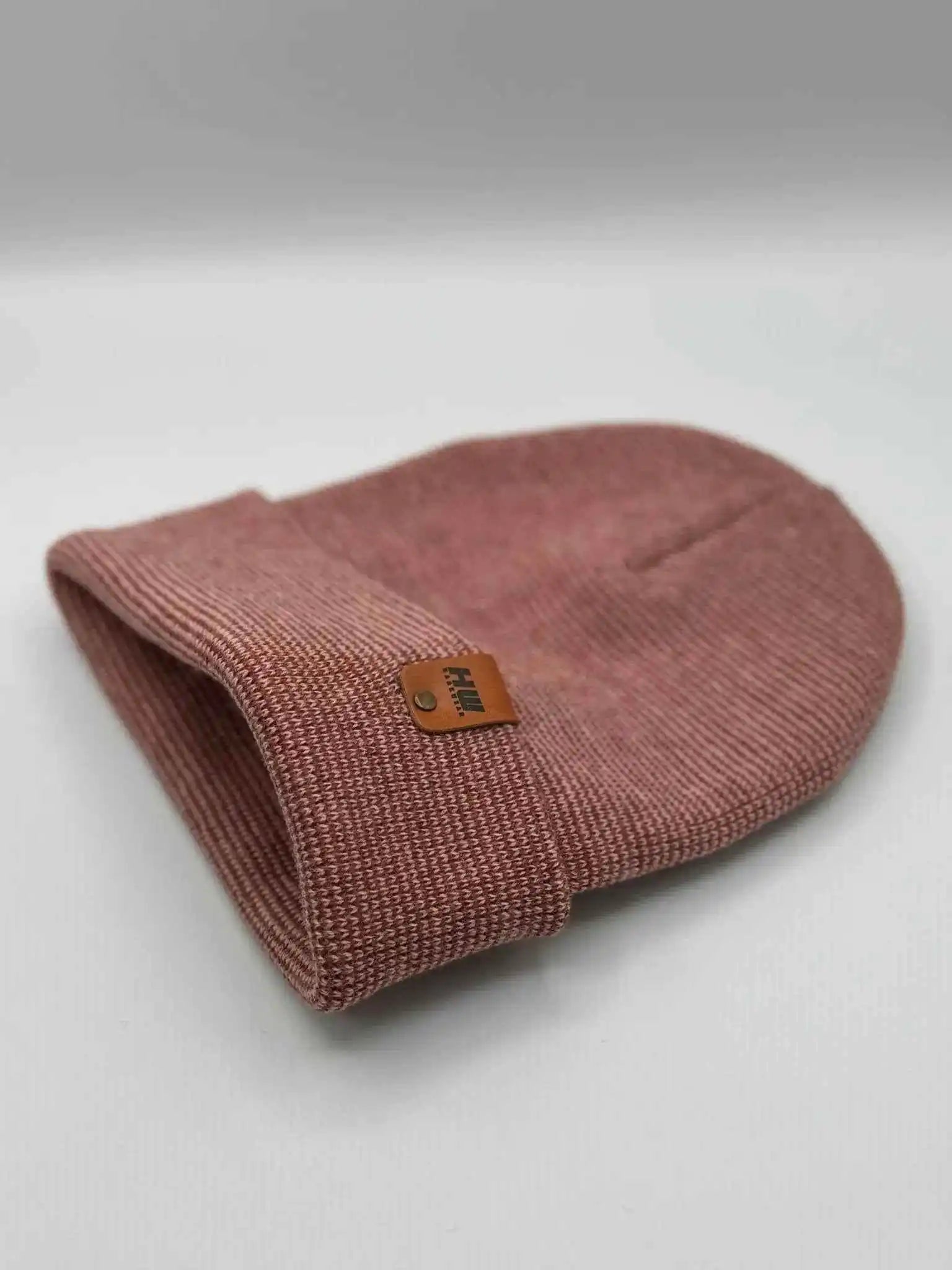 Classic Fusion Cuffed Beanie, Burgundy and Pink