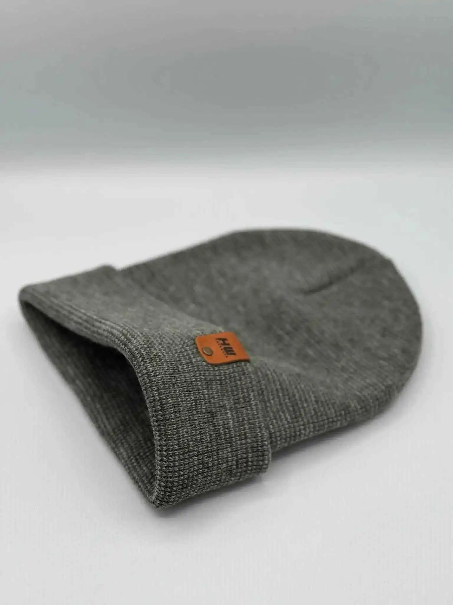 Classic Fusion Cuffed Beanie, Gray and Green