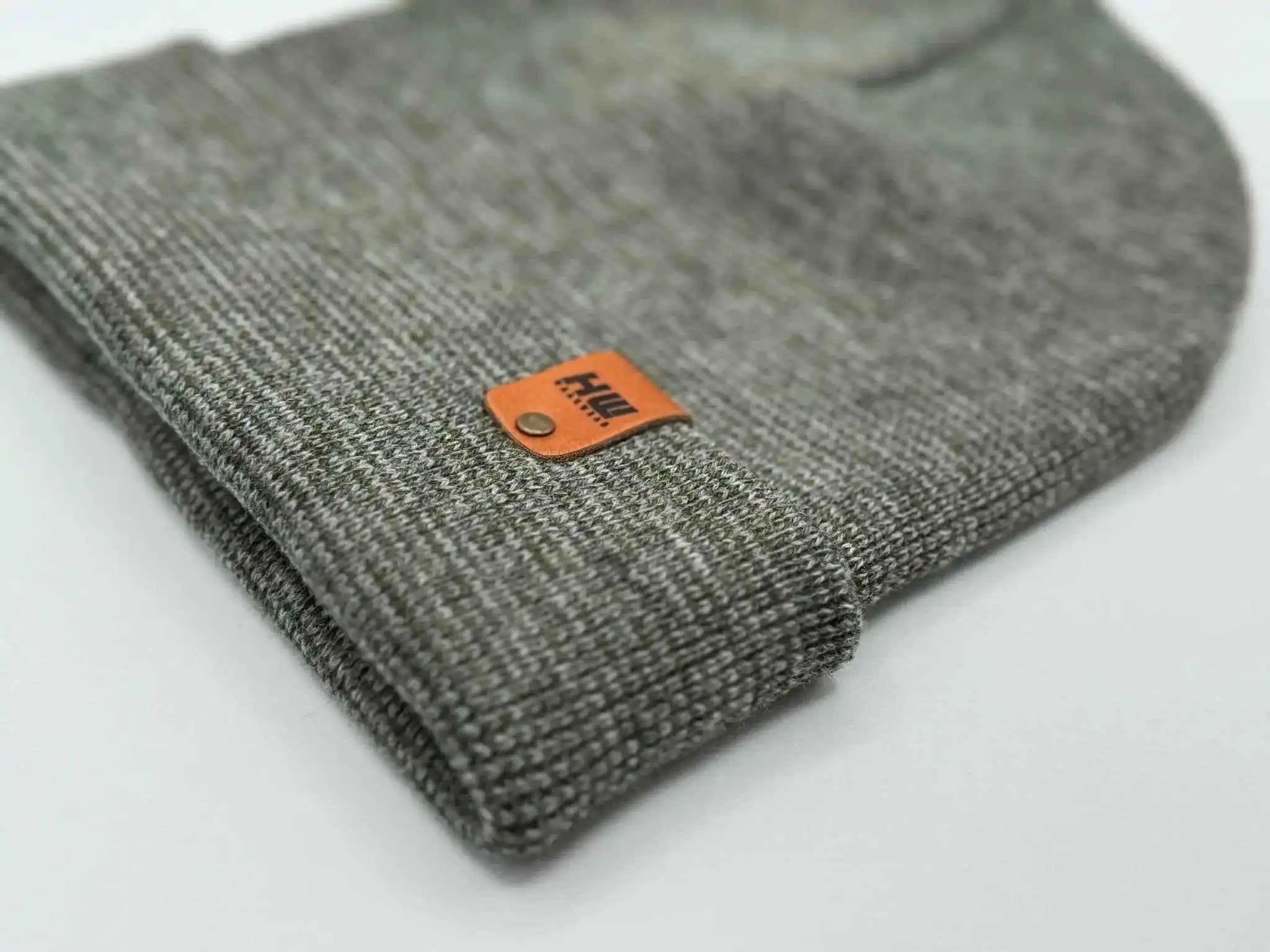 Classic Fusion Cuffed Beanie, Gray and Green
