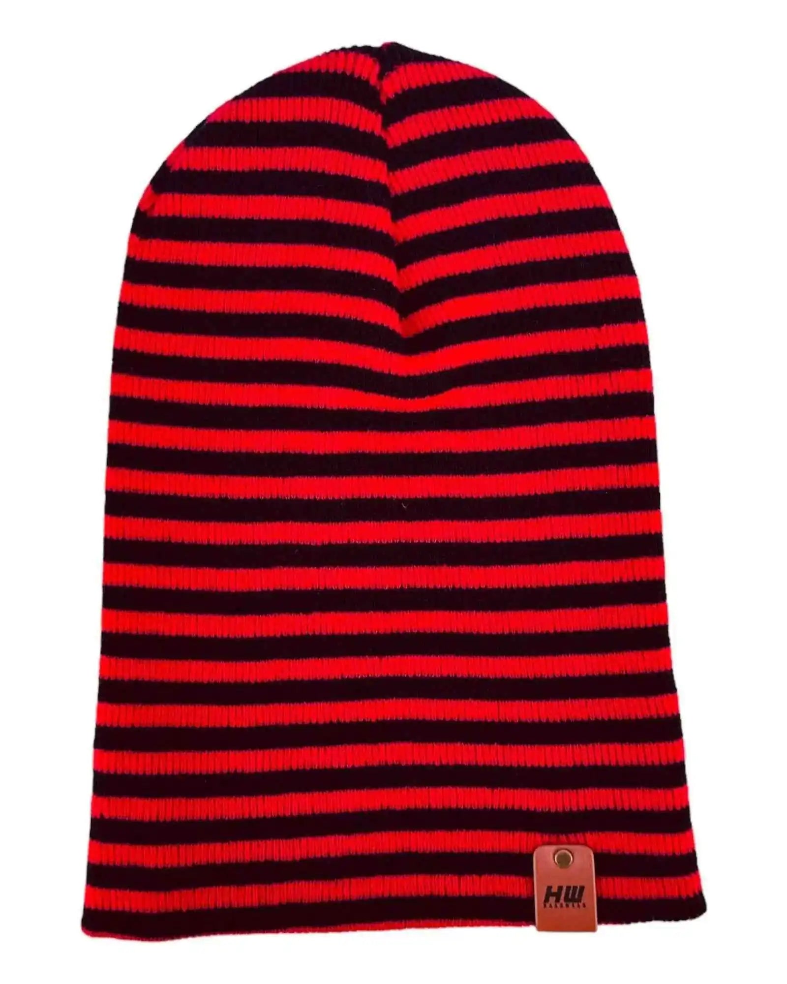 Classic RoRo Cuffed Beanie, Black and Red