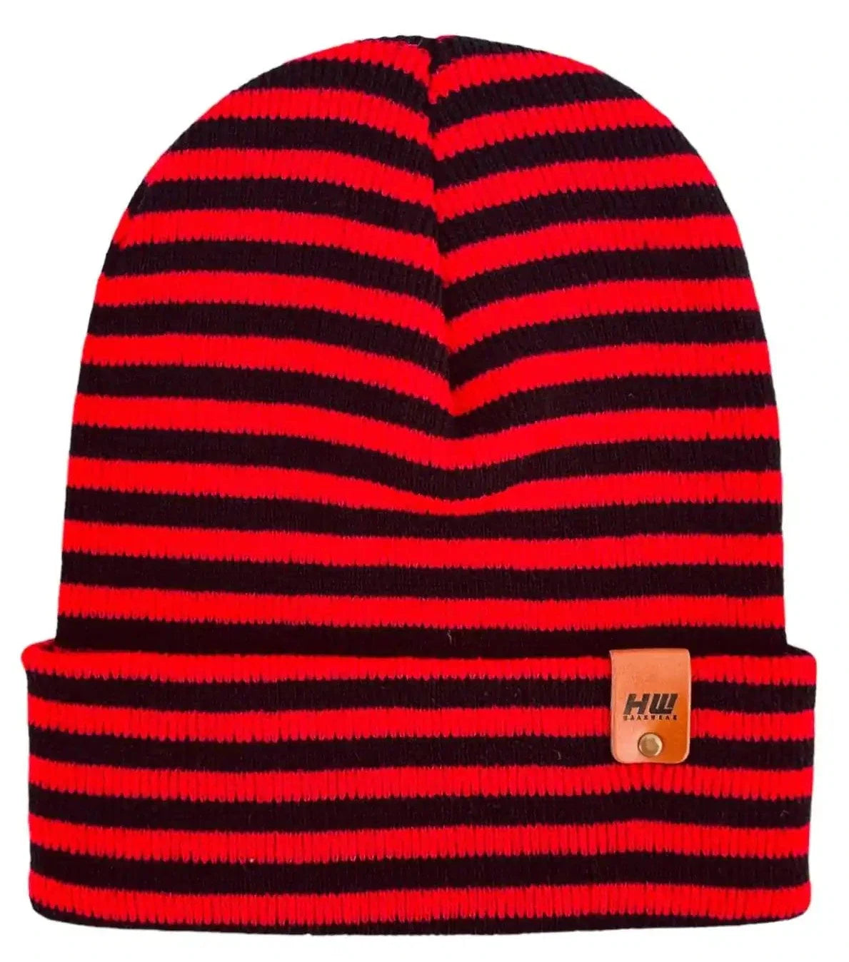 Classic RoRo Cuffed Beanie, Black and Red