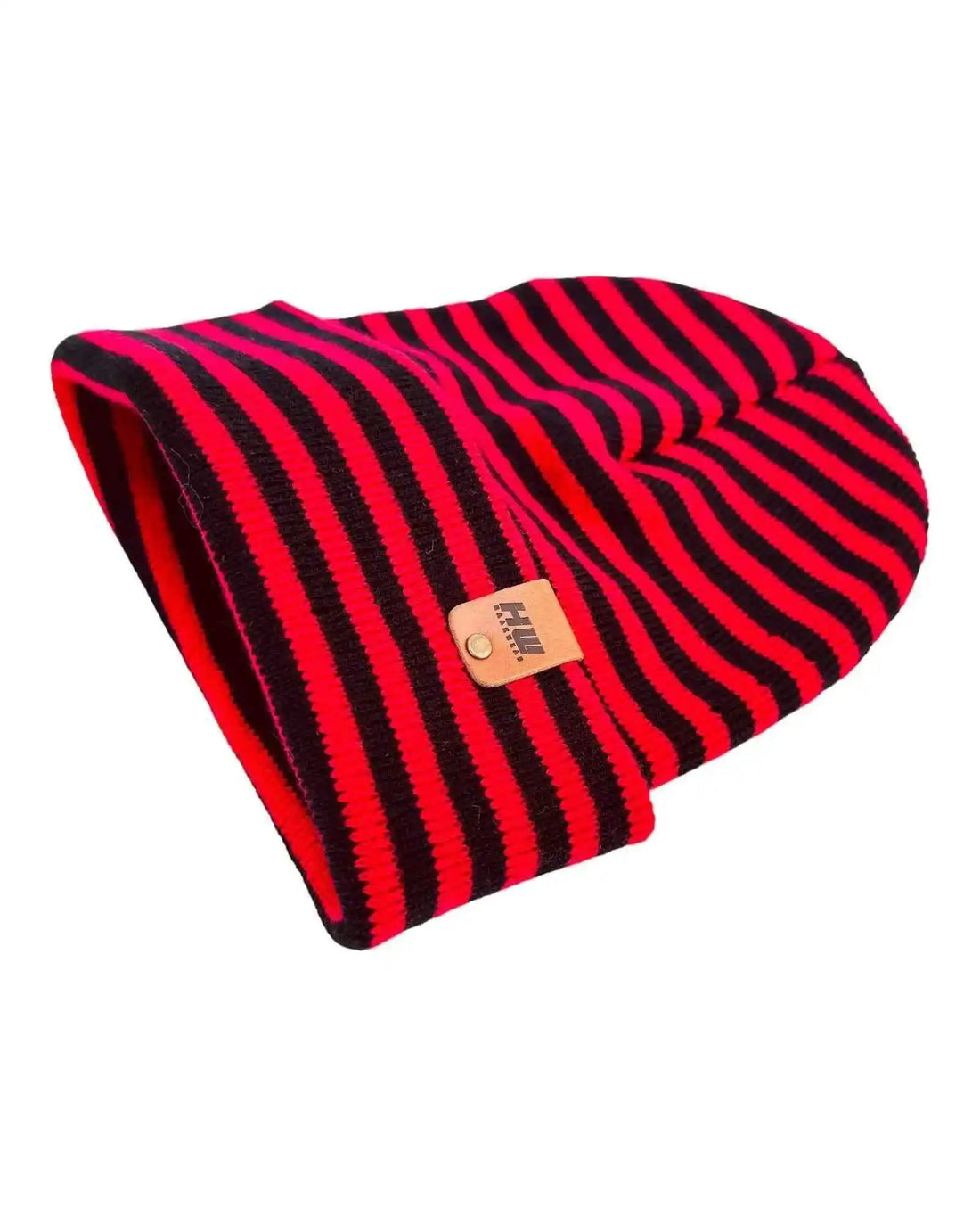 Classic RoRo Cuffed Beanie, Black and Red