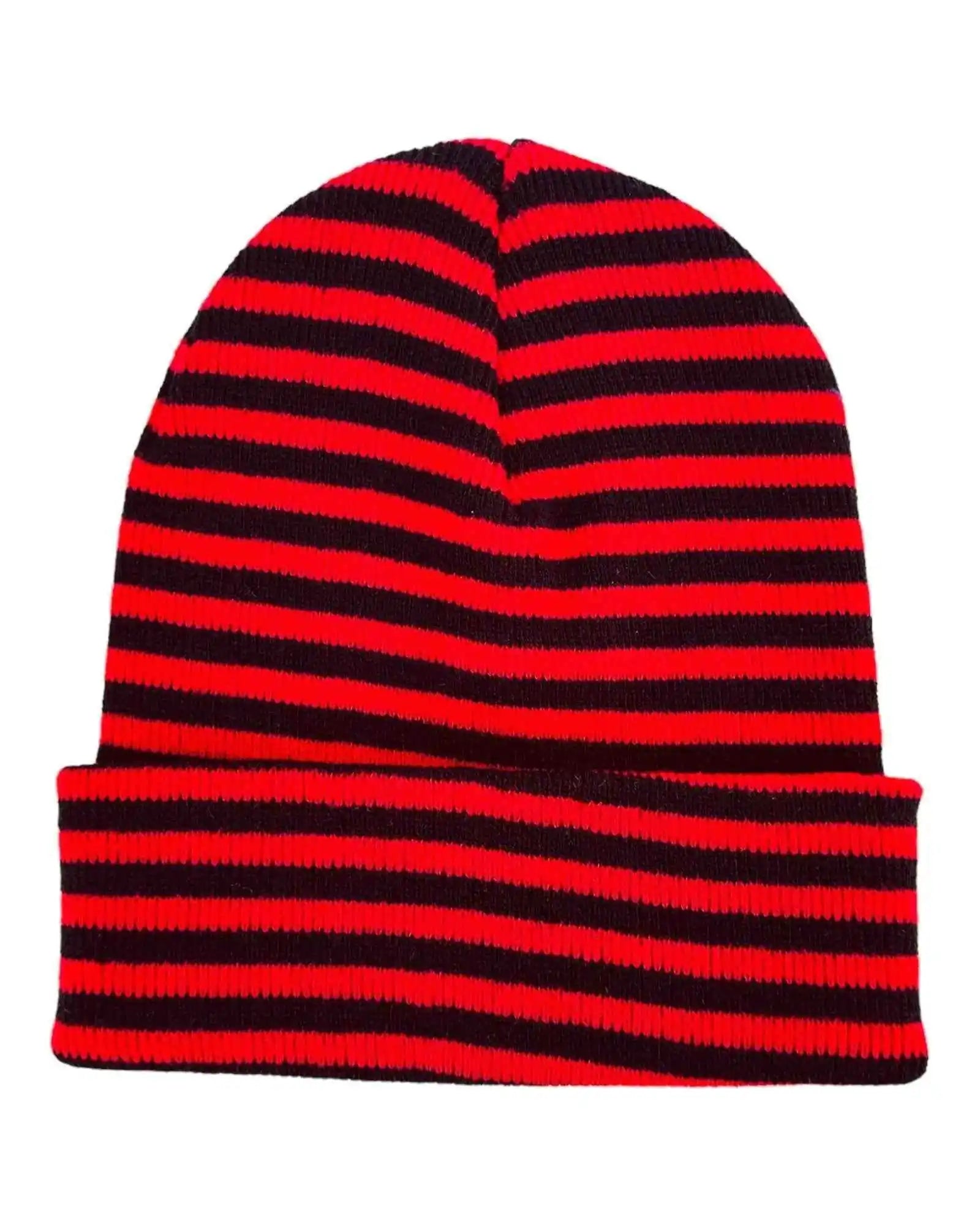 Classic RoRo Cuffed Beanie, Black and Red