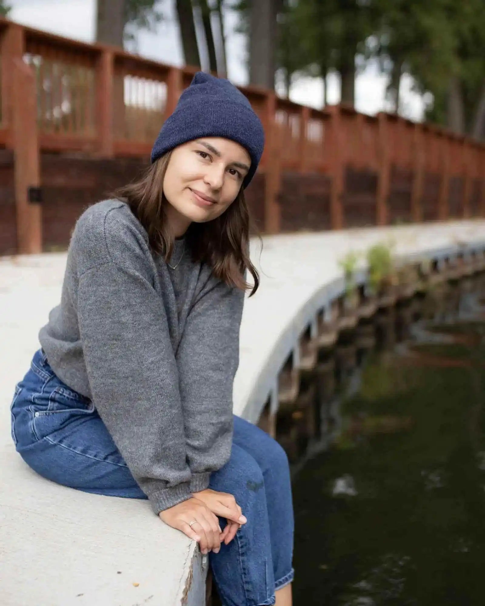 Classic Silent Cuffed Beanie, Denim Blue