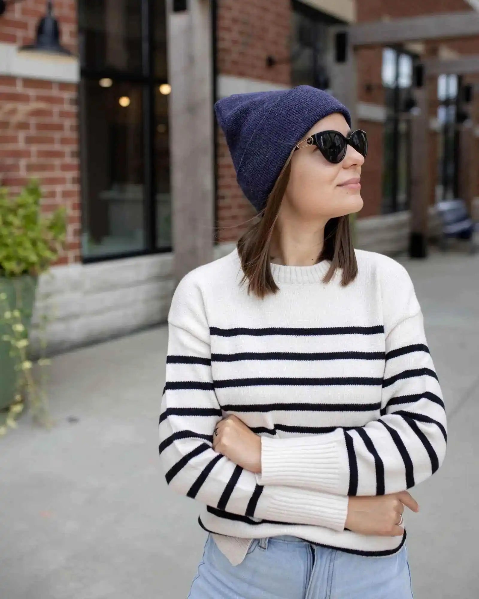 Classic Silent Cuffed Beanie, Denim Blue