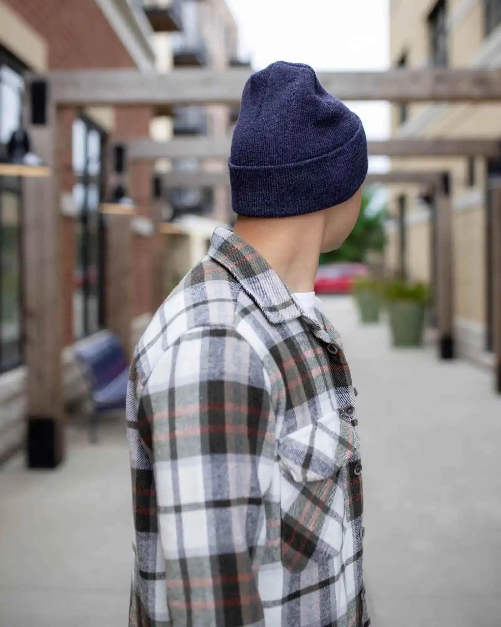 Classic Silent Cuffed Beanie, Denim Blue