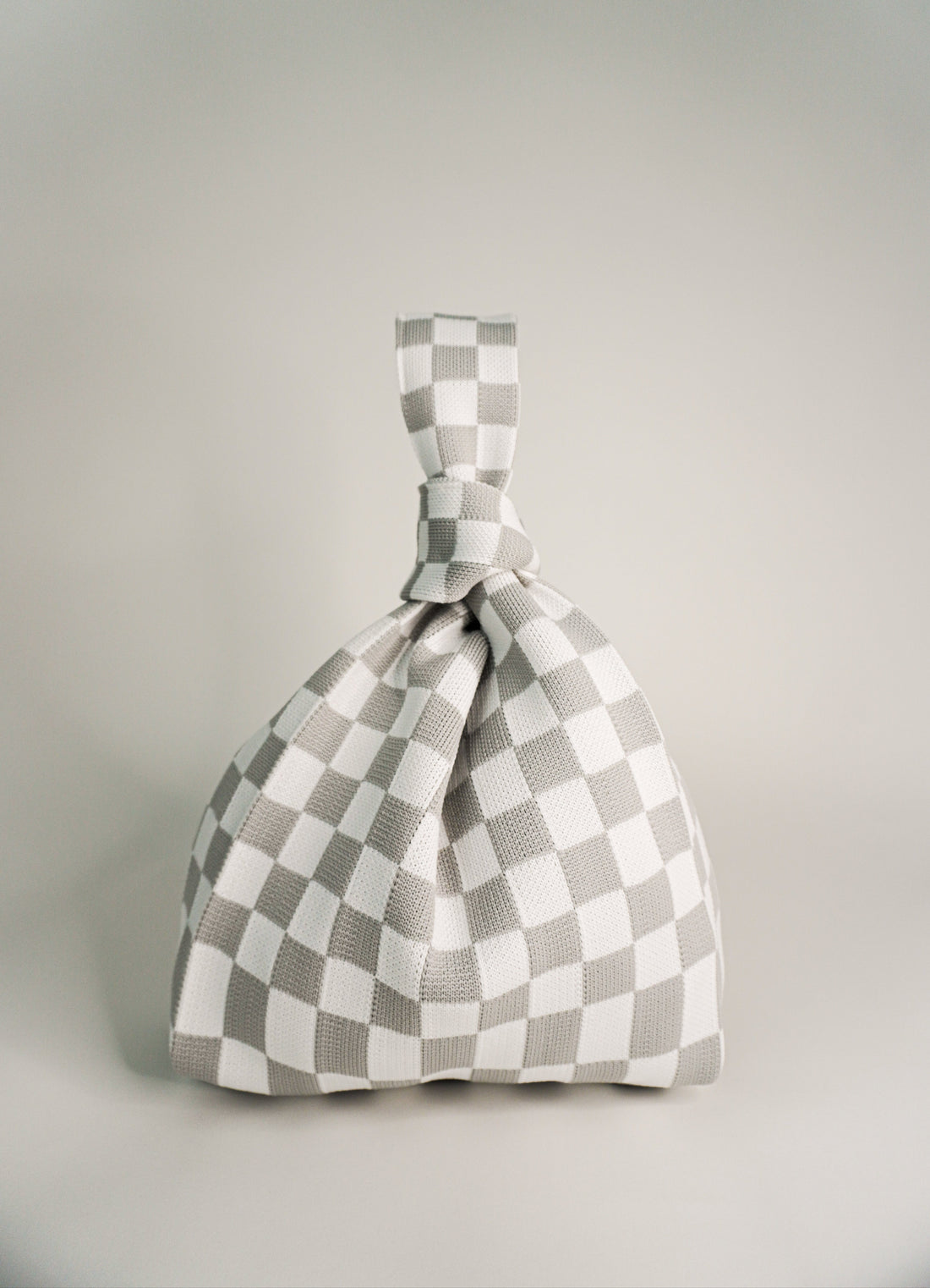Classic Checkered Grey Handbag